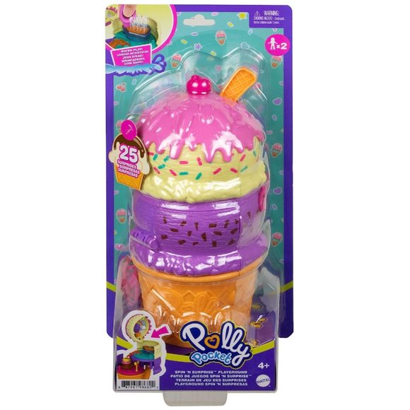 Polly Pocket | Ice Cream Cone-Shaped Playground | 3 Floors, Spin 'n Surprise Set - Picture 7 of 13